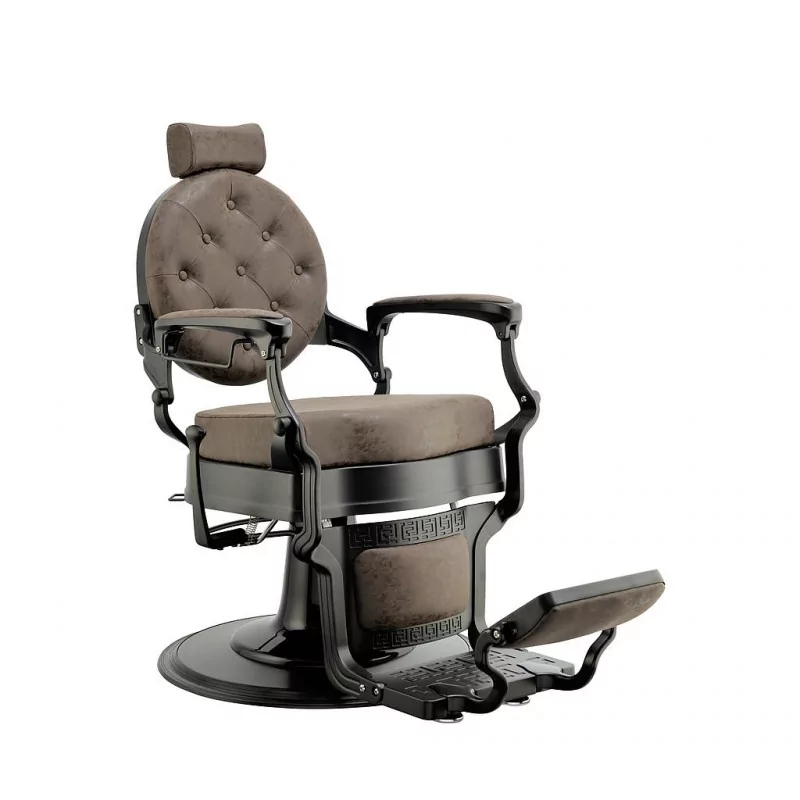 Fauteuil Barbier Noir Florence Vieux Marron